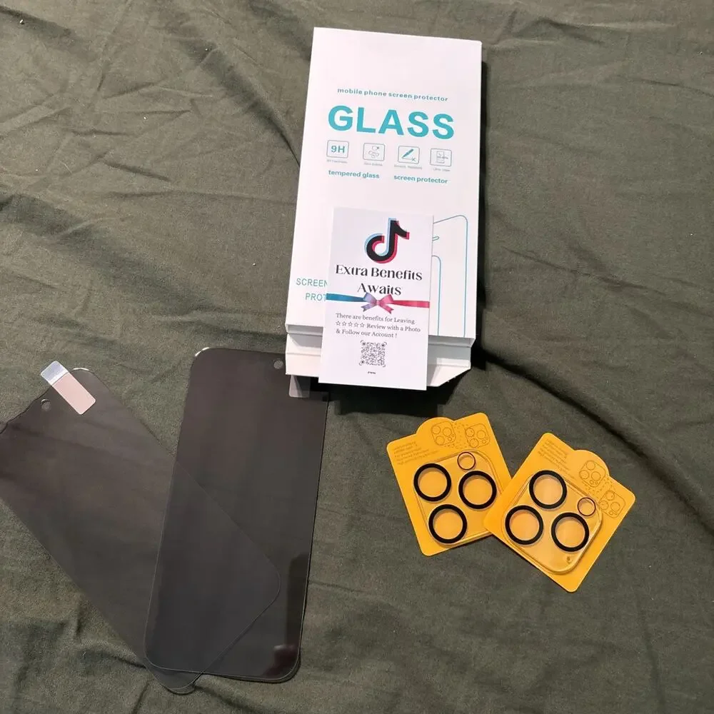 MOBILE PHONE SCREEN PROTECTOR TEMPERED GLASS~9H~6.3 2 PAK~ i PHONE 16 Pro
